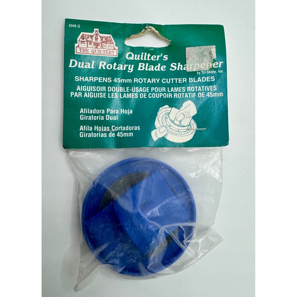 The Quiltery Dual Rotary Cutter Blade Sharpener 45mm Vintage 1996 Made in USA